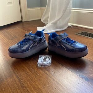 Brand New Blue and Silver Athletic Skate Shoes